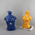 Dazzling Colorful Hollowed Out Bust Sculpture Ornament Modern Simple Home Decorations