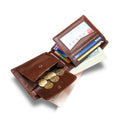 Customized Minimalist Genuine Leather Bifold Money Card Holder Real Leather Men's Purses Rfid Blocking Smart Wallet for Men