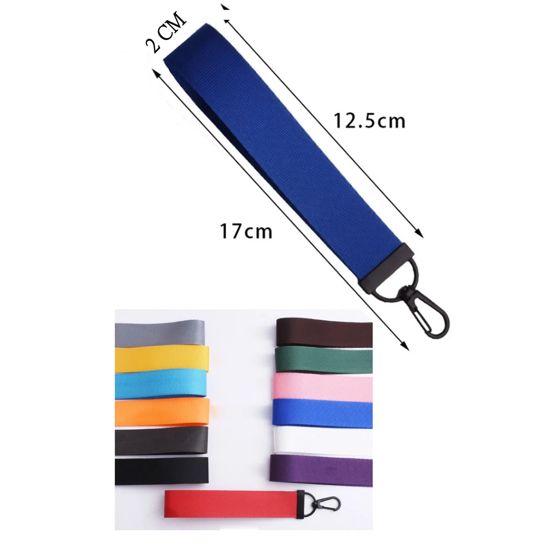 Customizable Solid Color Webbing Keychain