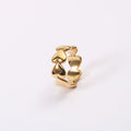 Women Girl Lovely Cute Stainless Steel Multi Hearts Round Ring