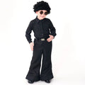 European and American Children's Day Clothing Children Retro 70's Disco Glitter Singer Runway Show Costume Girl
