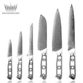 Grandsharp DIY Damascus Steel Aus10 Chef Knife Sets Blank Blade Making Material Knife Blade Blank Blade Cooking DIY Tools Blades