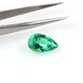 Roomy Colombian Emerald Gemstones Loose Green Pear Cut Lab Grown Emerald Stones