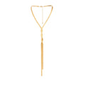 Wholesale Simple Long Snake Bone Chain Tassel Necklace Elegant Copper Necklace for Party