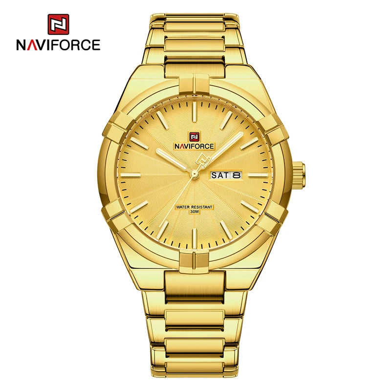 2023 NAVIFORCE Watches for Men Quartz Sport Stainless Steel Waterproof New Business Wristwatches Gift for Male