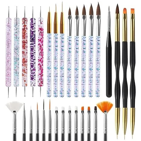 Nail Art Brushes Set Pen Set Liner Brush Nail Art Rhinestones Jewelry Accessories Manicure Accessories Brushes for Salon Use