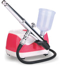 BT-20 Professional Dual-Action Cake Airbrush Kit for Makeup Nail Art Cake Decorating Gravity Feed Adjustable Pressure Paint Type