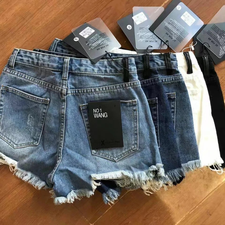 Y2k Summer New Colombianos Women's Jeans Women Short Ripped Denim Hot Pants Ladies Shorts