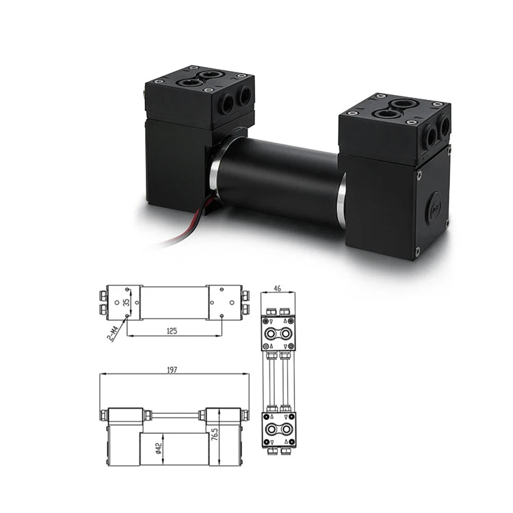 Wholesale 12V/24V DC Brush Motor Mini Sampling Pump Portable Air Pump Electric Gas Suction Vacuum Diaphragm Pump