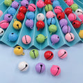 JS1499 Multi Colored Colorful Enamel Tiny Small Tinkle Jingle Bells Charm Pendants for Keychain Jewelry Christmas Decor