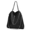 Wholesale Large Capacity Lady Tote Bags Fashion Unique Shoulder Bag PU Leather Women Chain Bucket Handbags