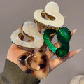 Yi YHJ Women's Hair Accessories Custom 6cm Irregular Acetic Acid Clip Tortoiseshell Color Hair Claw Clip for Woman
