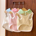 Macaron Color Spring Summer Breathable Pet Clothing Casual Polo Shirt for Dogs Cats