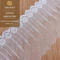 Mesh Wide Lace Embroidery Fabric for Home Decor Soft Wedding Cuff Accessories Floral Beaded Clothing Bar Code Decorations