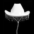 Bride White Cowboy Hat Cheap Fashion Fringe Diamond Tassels Pink Cowgirl Hats for Women Lady Girl Party Wedding