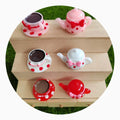 Miniature Food Kitchen Decoration Coffee Cup Coffee Pot Sets Mini Coffee Model Pretend Mini Kitchen Food Cake Toppers for DIY Mi