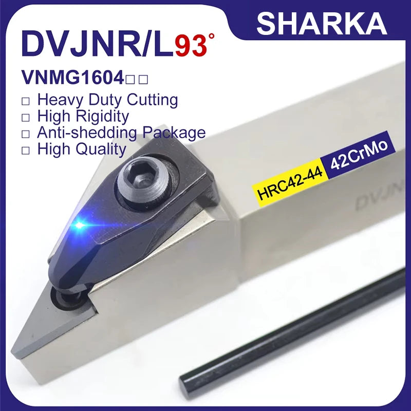SHARKA DVJNR DVJNL Turning Tool Holder DVJNR1616 DVJNR2525 DVJNR2020 DVJNR16 DVJNR20 DVJNR25 DVJNR32 Vnmg Tool Holder