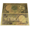 Kuwait Money 1/4 1/2 1 5 10 KWD Card 24k Gold Plated Foil Banknotes
