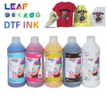 LEAF DTF Printer Ink 1000ml Premium DTF Ink for T-shirt Printing Heat Transfer CMYK White DTF Ink