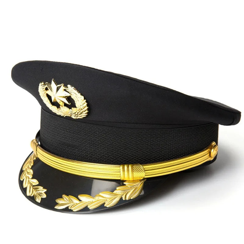 Style Unisex Captain Sailor Hat Navy Classic for Beach or Business Authentic Look for Adults White Plush Plain Face Cap Unisex