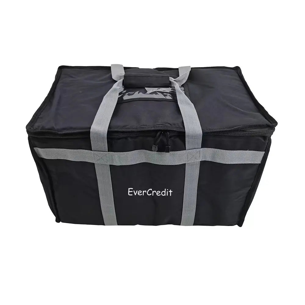 Large Capacity 70L Polyester Fabric Thermal Cooler Bag with Striped Pattern Delivery Insulated Food Storage Cooler Bag