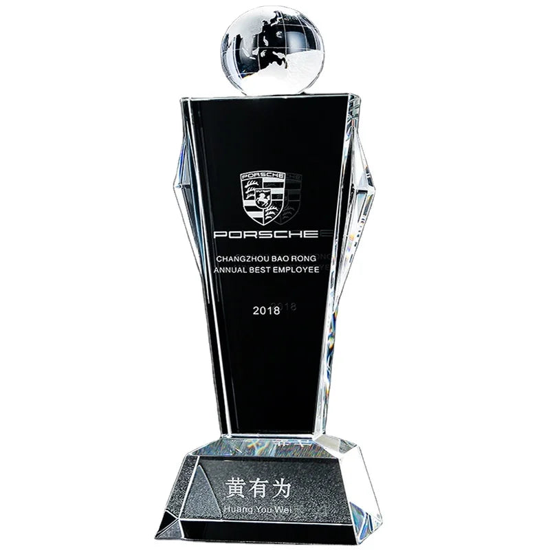 Small Bridge Wholesale Customization New Design Crystal Trophy for Cooperate Award With Factory Price