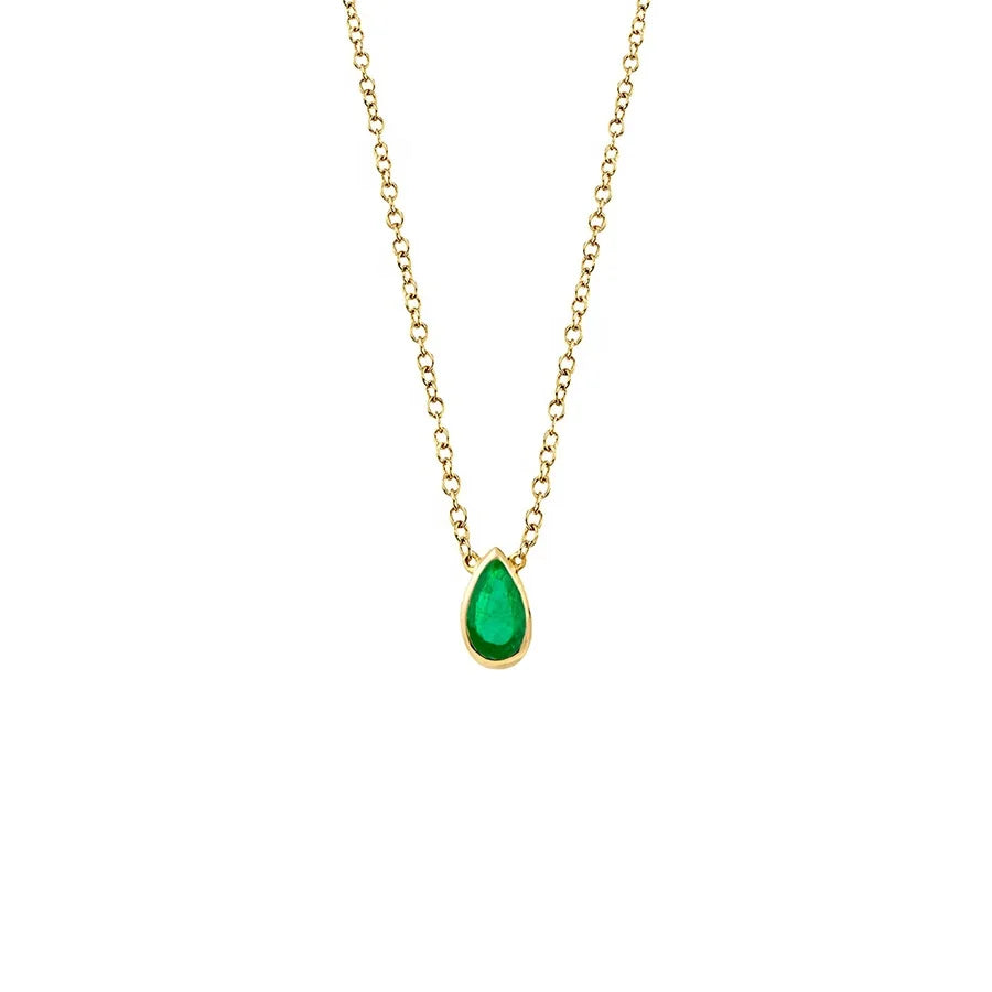 Diamond Teardrop Necklace Luxury CZ Stone 925 Sterling Silver Chain 14K 18K Gold Plated Elegant Birthday Jewellery
