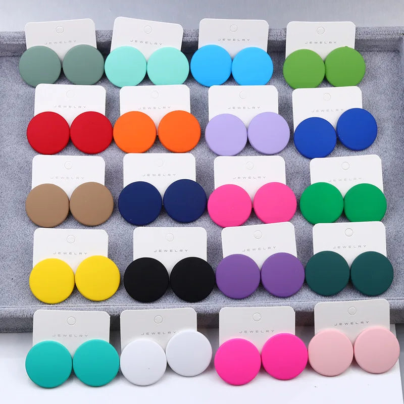 FanYue Korean Fashion Earrings Jewelry 2022 Cute Colorful Circle Round Acrylic Circles Earring Acrylic Hoop Earrings for Women