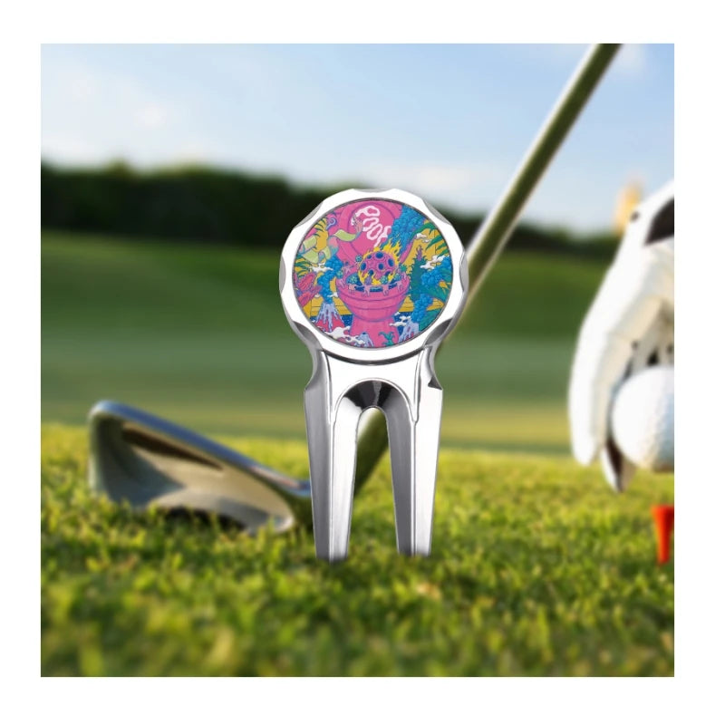Golf  Divot Tool Ball Marker Sublimation Metal Golf Divot Tool