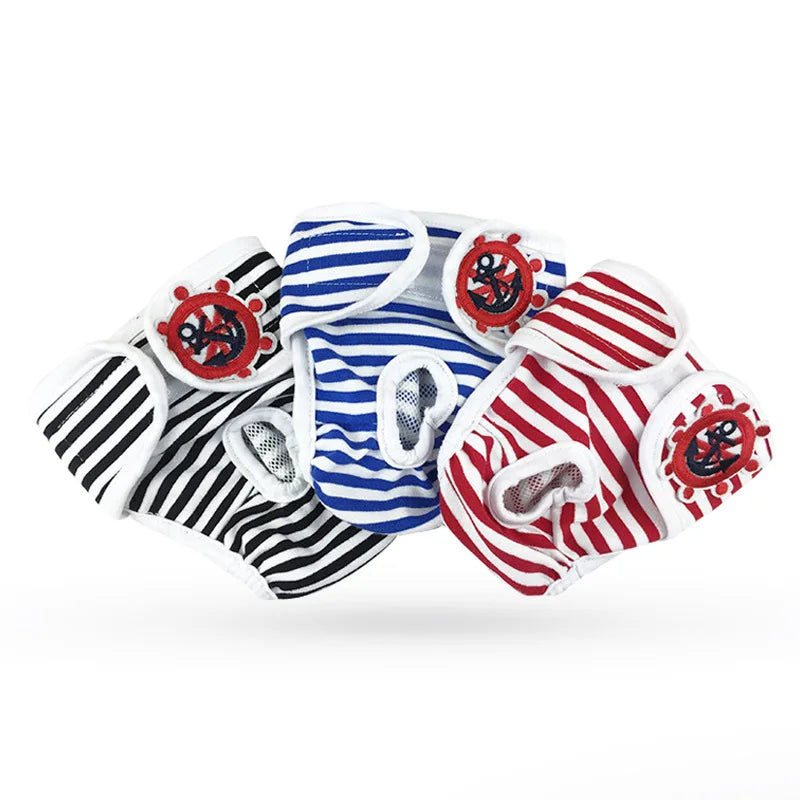 Wholesale Stocked Striped Dog Physiological Period Menstrual Panties