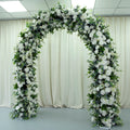 LFB1832-2 Wedding Arch Stand Backdrop Stand With White Artificial Rose Flowers  Wedding Arch for Stage Decoration