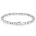 Fatingna Sterling Brass Tennis Bracelet 3mm 4mm 5mm Hip Hop Jewelry Rhodium Plated Diamond Tennis Bracelets Necklace