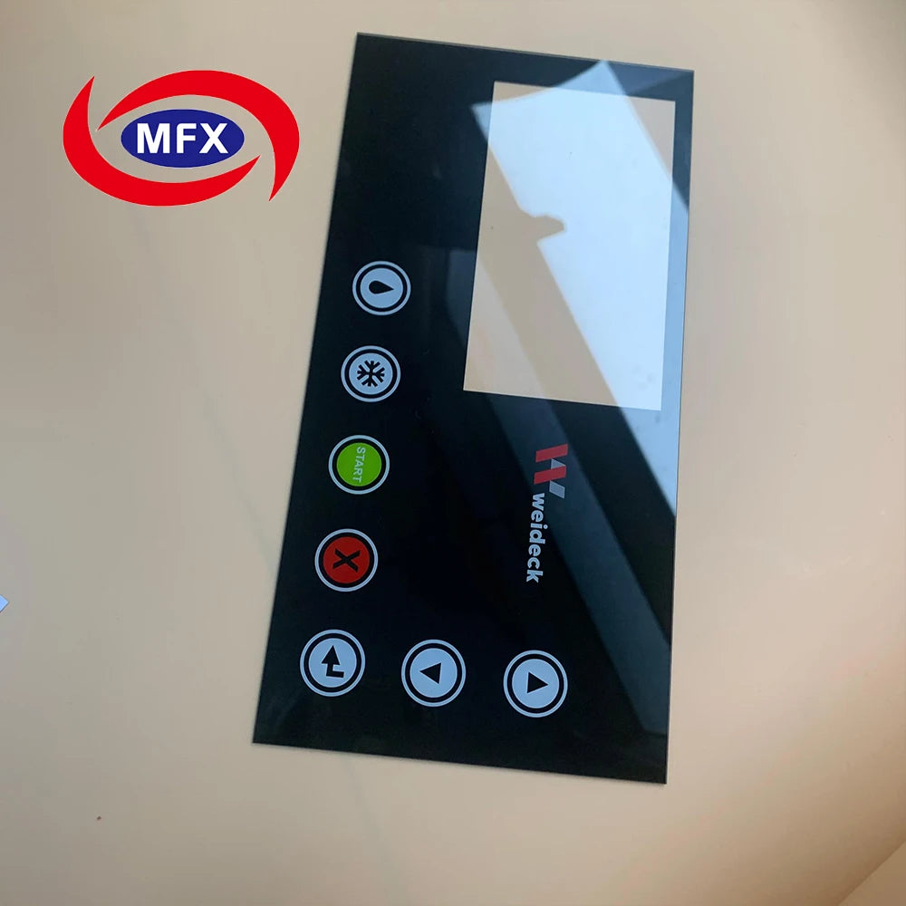 OEM Air Conditioning Silk Screen Printing Decorative protection Display Tempered Glass Panel for Household Appliances