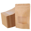 China Factory Customized White Kraft Side Gusset Bag with Zipper for Food Coffee Tea Packaging Custom Printed Pouch
