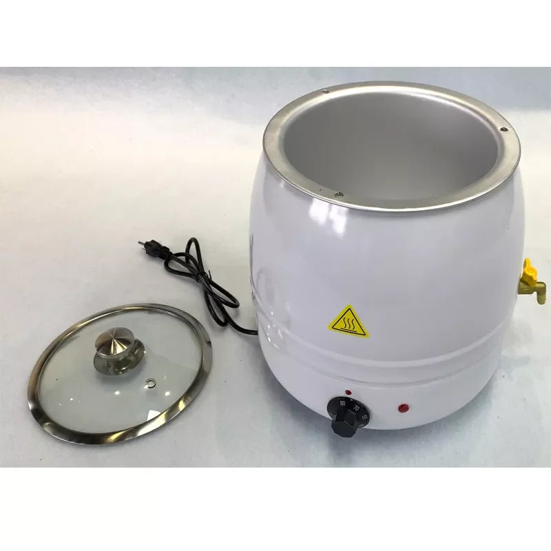 Electric White Aluminum 10L Capacity Adjustable Thermostat 400W Plug-in Wax Melter Candle Making Kit