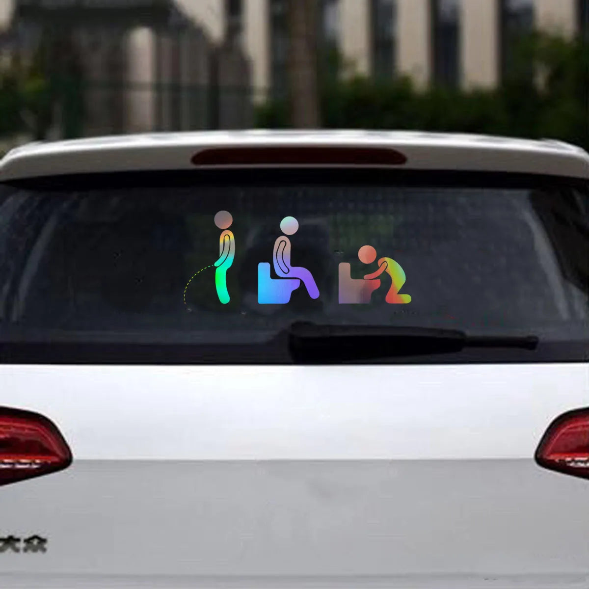 TOILET Bathroom Peeing Funny Decal Motorcycle Car Auto Vinyl Laptop Wall Sticker Gift Die Cut Decals Latop Window Glass Sticker