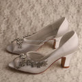 Wholesale D'Orsay Grey Block Heels Wedding Open Toe