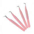 UUYP T01 Pointed Stainless Steel Fiber Tips Eyelash Tweezers for Pink Volume Lash Extensions Made in China