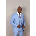 Costumes Homme Three Pieces Business Casual Men Suits Set Custom Made Light Blue Single Button Party Men Wedding Suits Tuxedo