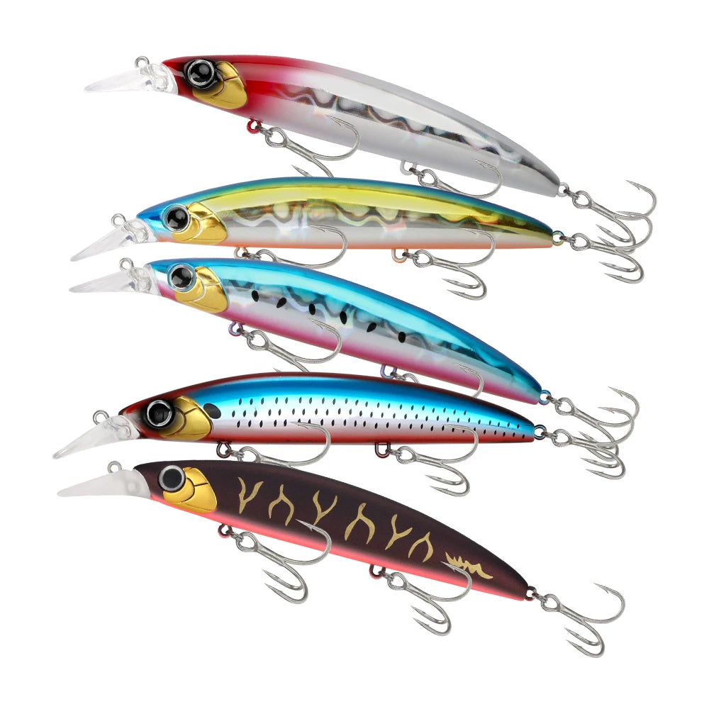 HONOREAL 110MM 20G 0-1M Luminous UV Effect Hard Minnow Fishing Lure Saltwater Fishing Stick Baits