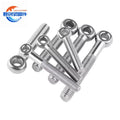 304 Stainless Steel M5M6M8M10M12M14M16M20M24 Live Knot Screw Lifting Ring Plain Finish Live Joint Fish Eye Bolt ANSI Various