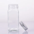 Empty Bulk square Shaped 3.3oz Recycled mccormick Spice Glass Jars Packaging 100ml Kitchen Spice Jar with Shake Lid