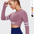 New Arrival New Crop Top Yoga Sport Bras Long Sleeve Fitness Shirt Women Seamless Breathable Eco-Friendly Casual Quick Dry Gym