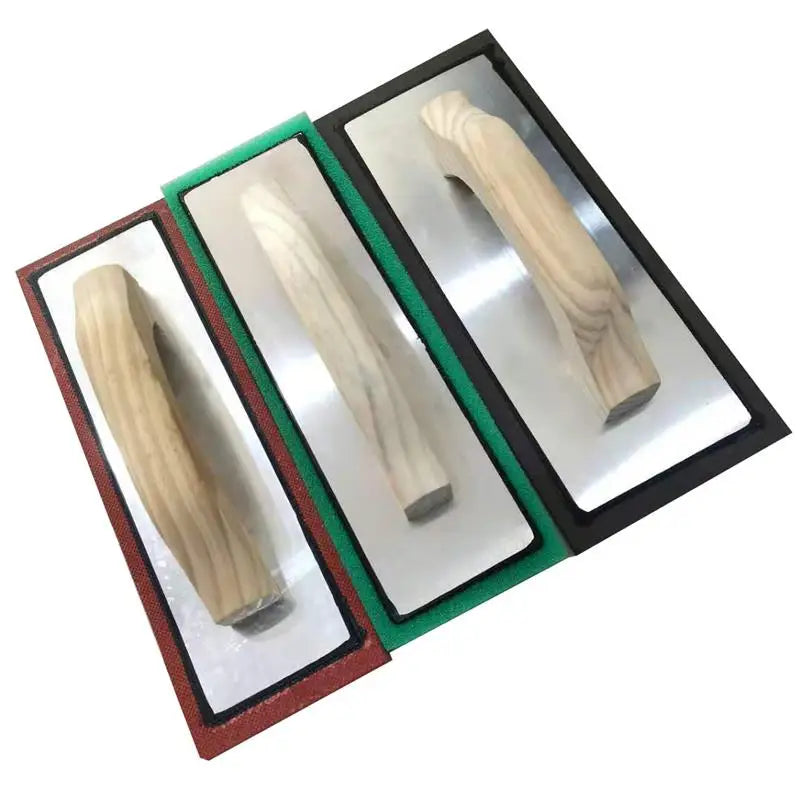 Wooden Handle Green EVA Foam Rubber Blade Grout Float 4x12 Inch 19-25mm Thickness for Professional Builders Trowel