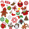 Christmas Hot Melt Adhesive Embroidered Patch for Hats Clothing Jeans Shoe Bags Decoration Diy Garment Embroidery Patch