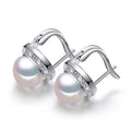 CAOSHI Romantic White Pink Pearl Dainty Stud Earrings Women Girls Lady Beautiful Trendy Pearl Earrings Silver