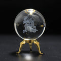 Mini Crystal Dragon Engraving 3D Ball Quartz Glass Clear Ball Spheres Glass Ball Crystal Craft