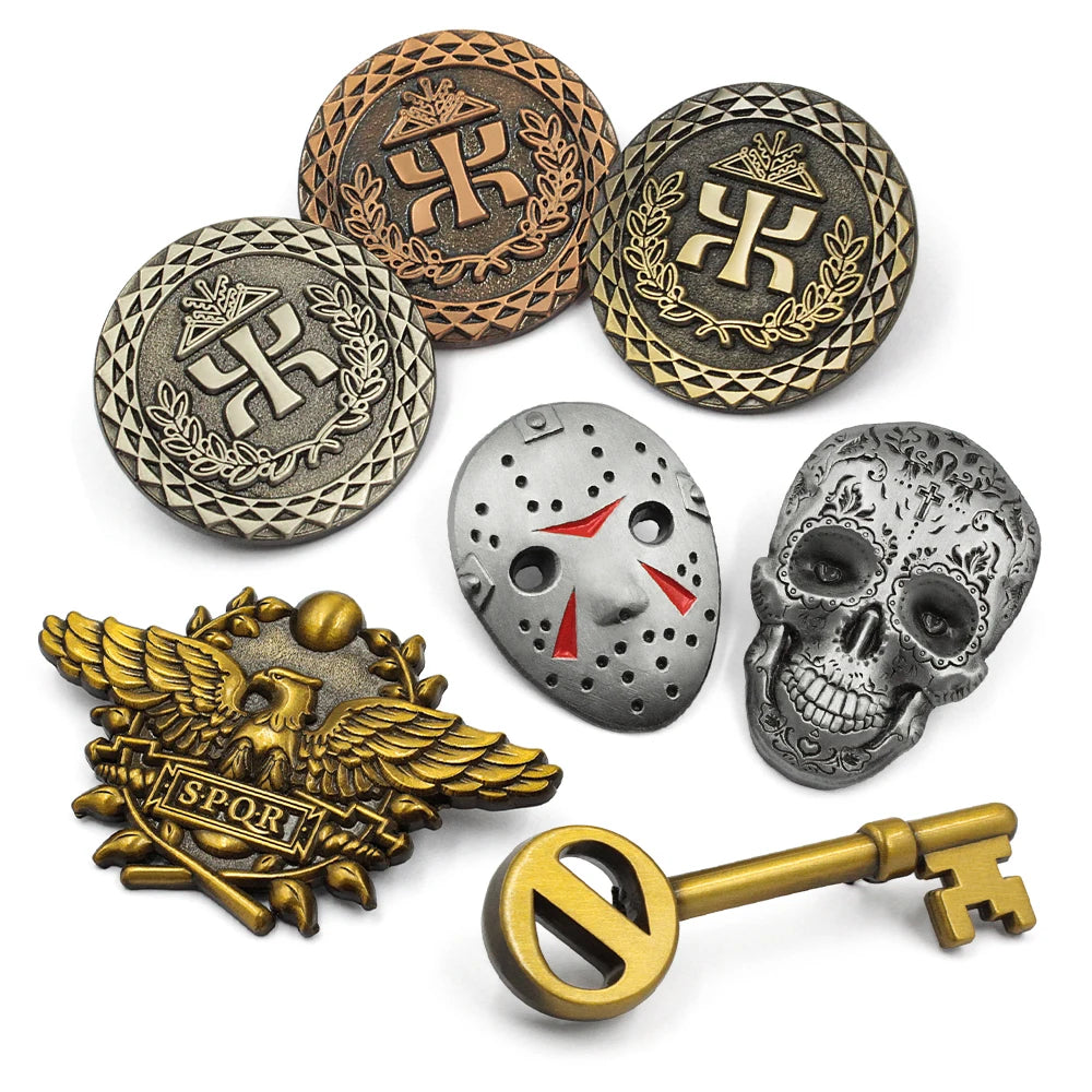 Customized Metal Badge Stainless Steel Business Souvenir Round Letter Hollow Broches Women Pins Fashion Brooches Brooch Pin