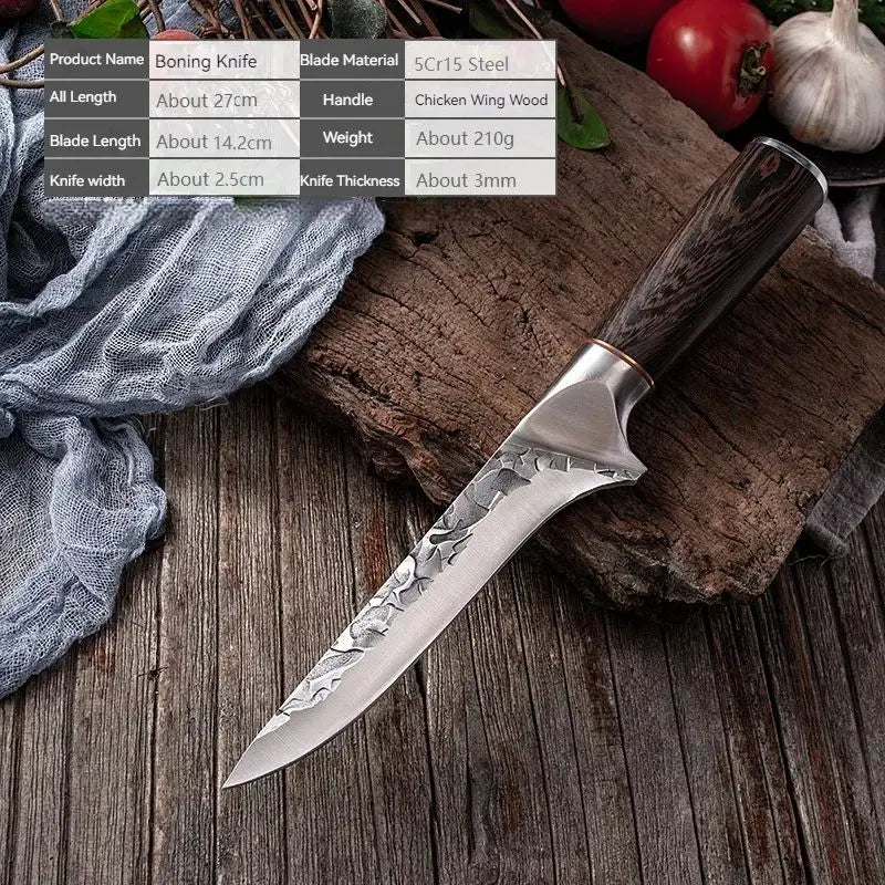 Custom 5cr15mov Steel Wenge Wood Handle Multi-Purpose Chef Cleaver Knife Kitchen Utensils for Cooking Boning & Carving