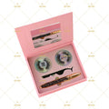 Mink Lash Kit with Magic Glue Eyeliner Adhesive Custom Box Eyelash Set Full Strip Money Dollar Eyelashes Magnetic Eyelash Bundle MegaBDM